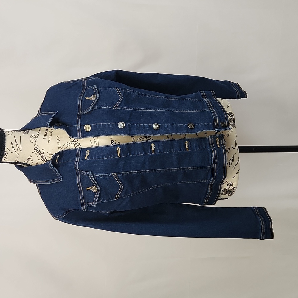 NWOT Baccini Dark Wash Denim Stretch Jacket, Medium